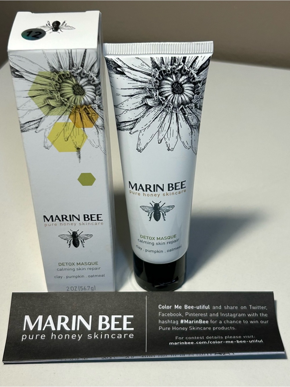 MarinBee Detox Masque Face Mask Exfoliating Cruelty-Free Gluten-Free 2 oz